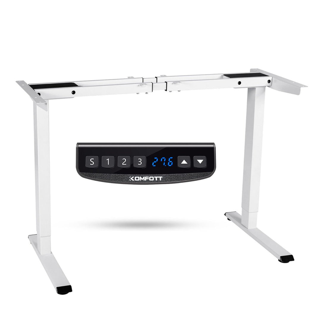 Electric Sit Stand Desk Frame Dual Motor Standing Desk Base w/ Cable Tray Image 1