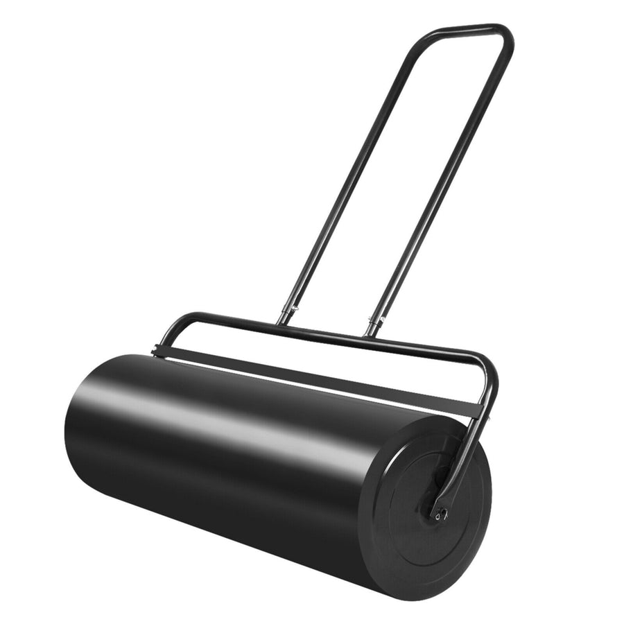 13-Gallon Lawn Roller Heavy-Duty Steel Push/Pull Sod Roller 24 x13 Black Image 1