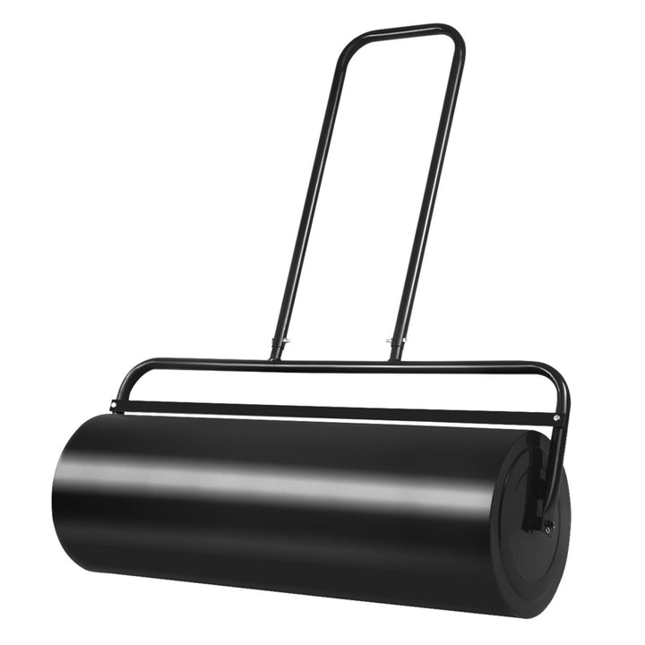 13-Gallon Lawn Roller Heavy-Duty Steel Push/Pull Sod Roller 24 x13 Black Image 6