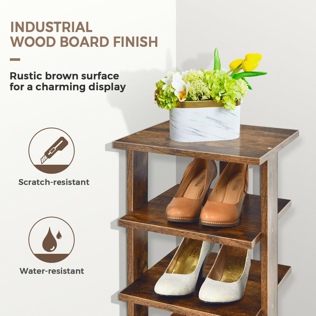 7-Tier Vertical Shoe Rack Free Standing Storage Shelf Organizer Space Saving Image 5