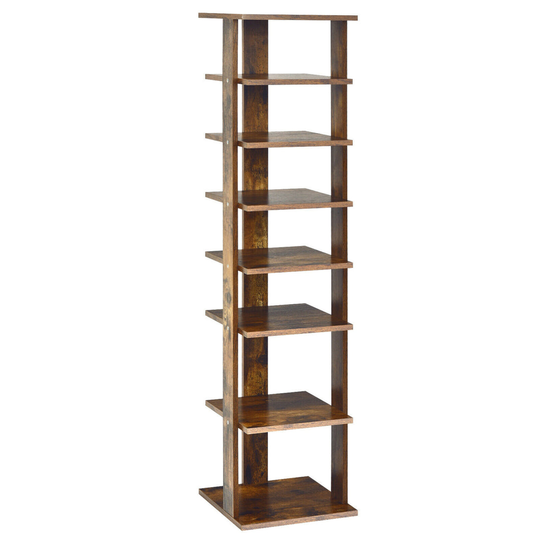 7-Tier Vertical Shoe Rack Free Standing Storage Shelf Organizer Space Saving Image 7