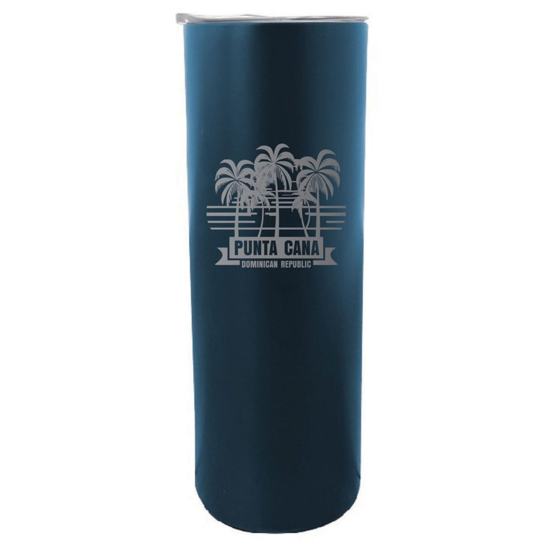 Punta Cana Dominican Republic Souvenir 20 oz Insulated Stainless Steel Skinny Tumbler Etched Image 1