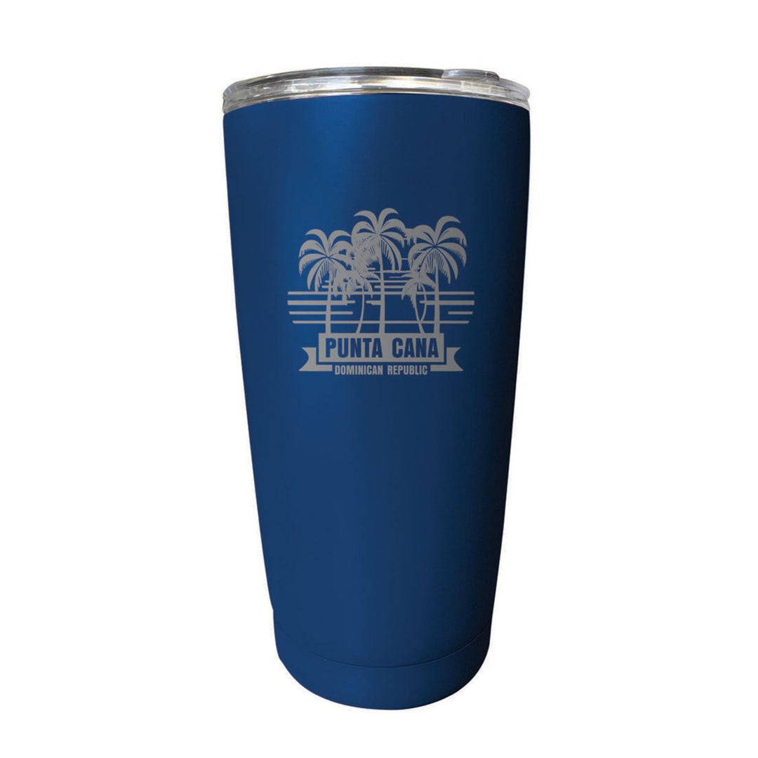 Punta Cana Dominican Republic Souvenir 16 oz Stainless Steel Insulated Tumbler Etched Image 1