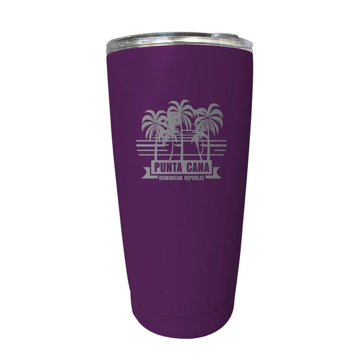 Punta Cana Dominican Republic Souvenir 16 oz Stainless Steel Insulated Tumbler Etched Image 1