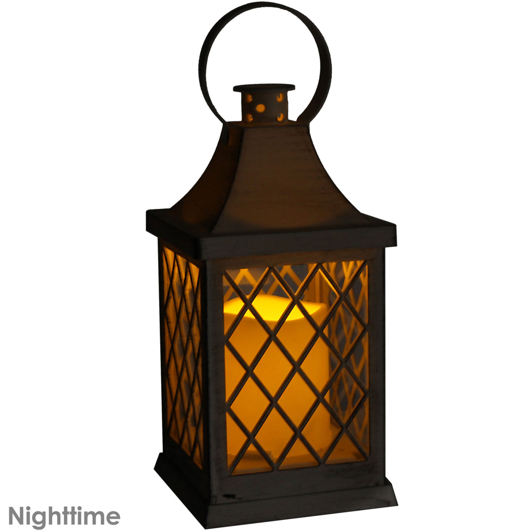 Sunnydaze Ligonier Indoor Battery-Powered Candle Lantern - 10 in - Set of 4 Image 5