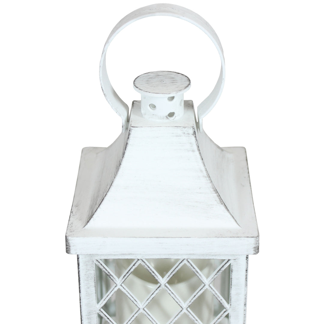 Sunnydaze Ligonier Indoor Battery-Powered Candle Lantern - 10 in - Set of 4 Image 6