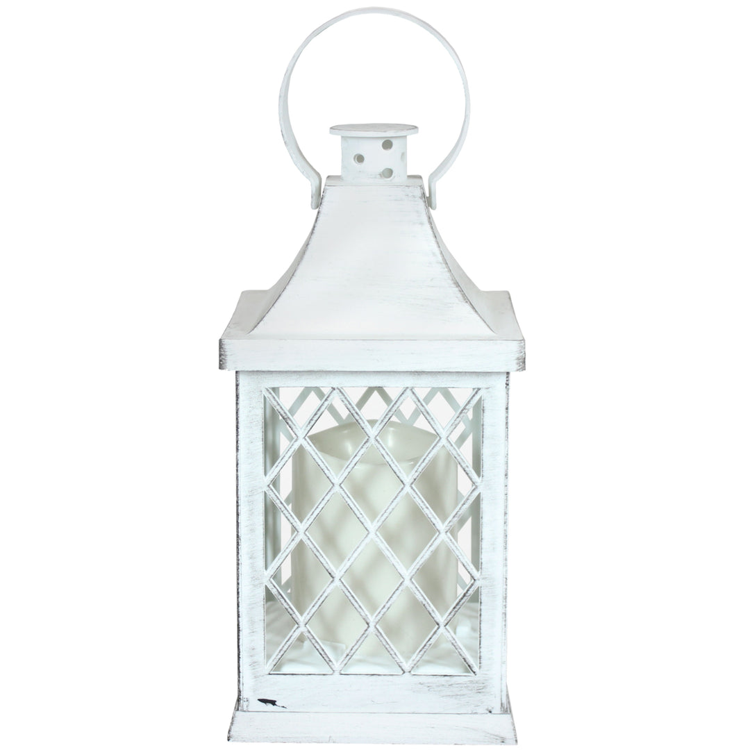 Sunnydaze Ligonier Indoor Battery-Powered Candle Lantern - 10 in - Set of 4 Image 8