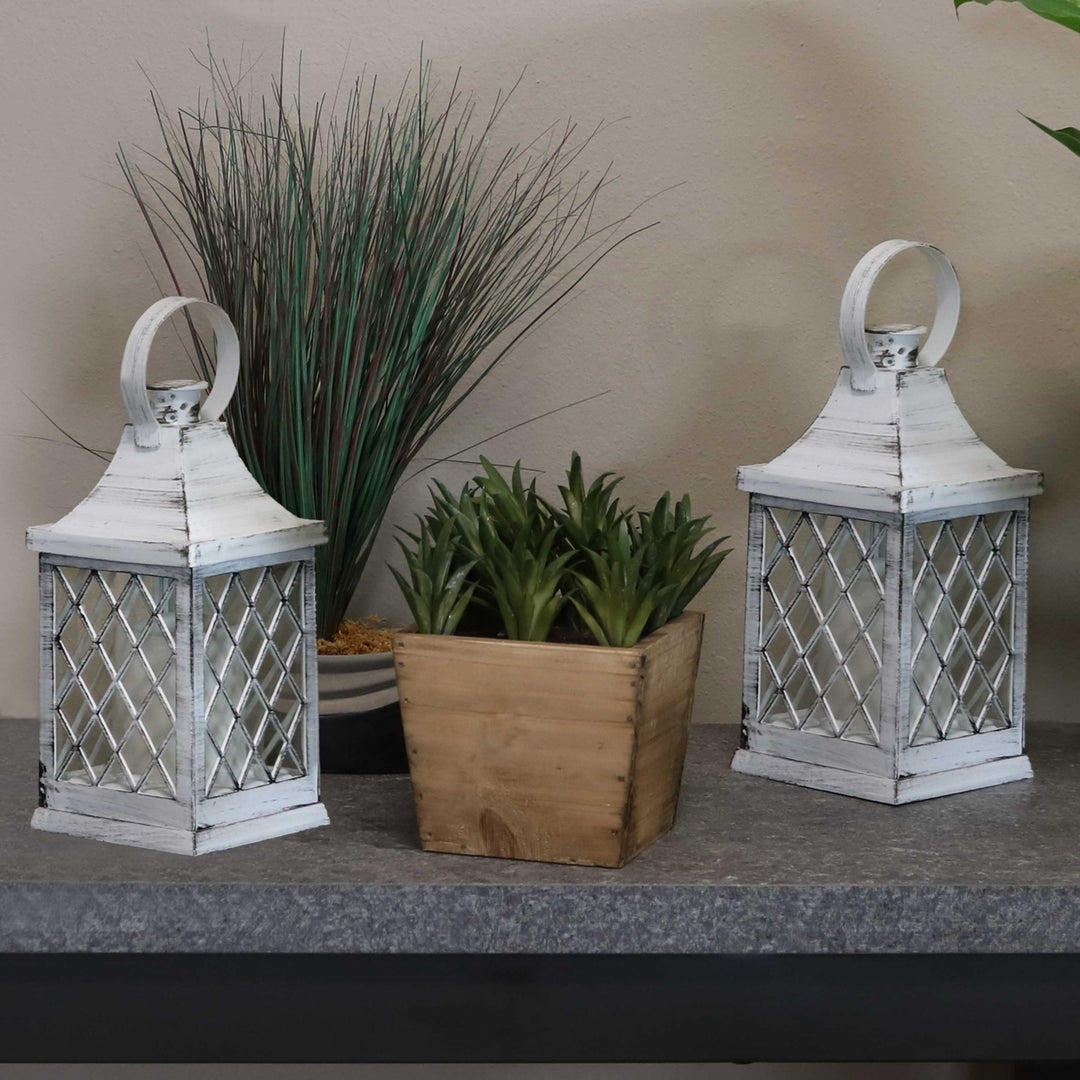 Sunnydaze Ligonier Indoor Battery-Powered Candle Lantern - 10 in - Set of 4 Image 9