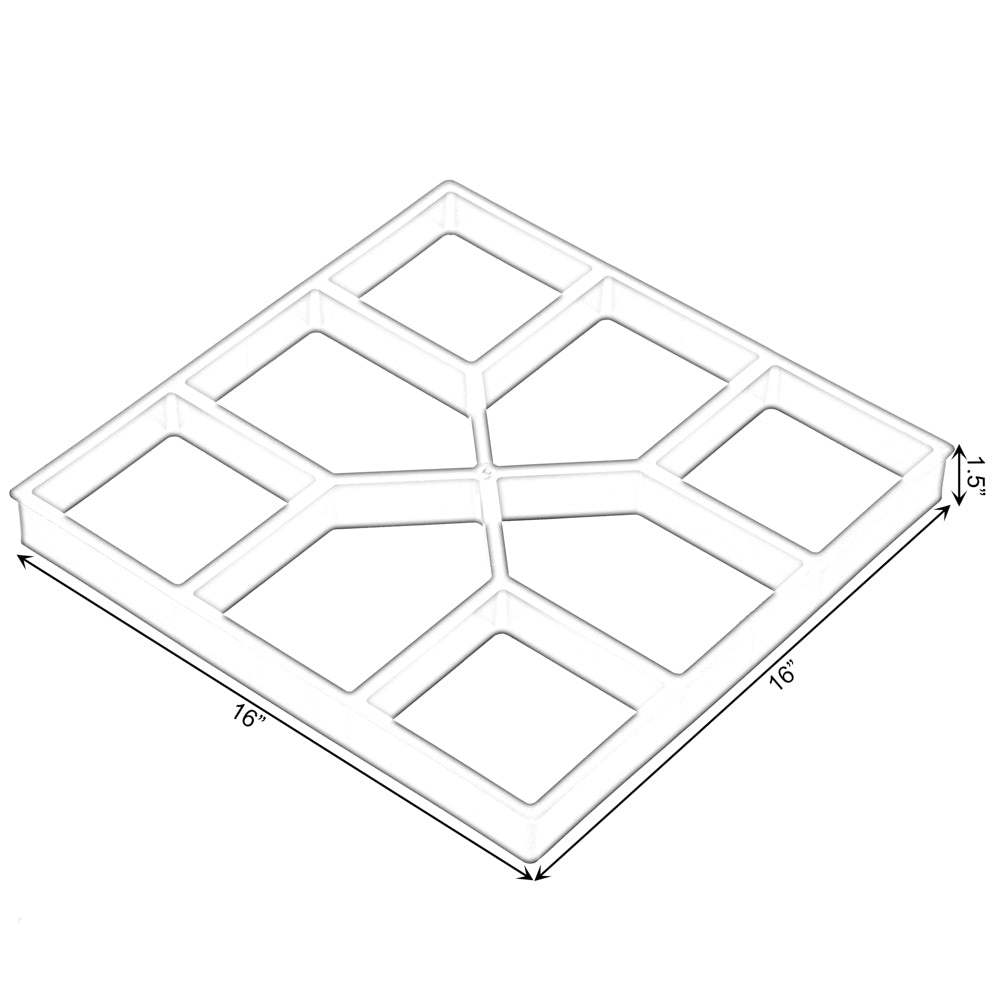 Pavement Mold Stepping Stone Pathway Maker 16x16 Durable Plastic 2 Pack Image 6