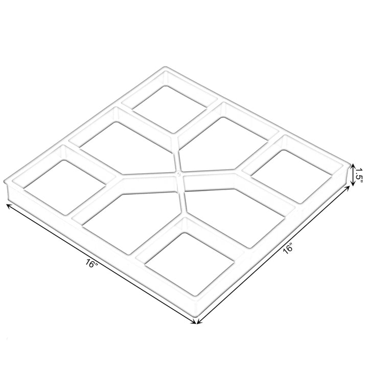 Pavement Mold Stepping Stone Pathway Maker 16x16 Durable Plastic 2 Pack Image 6