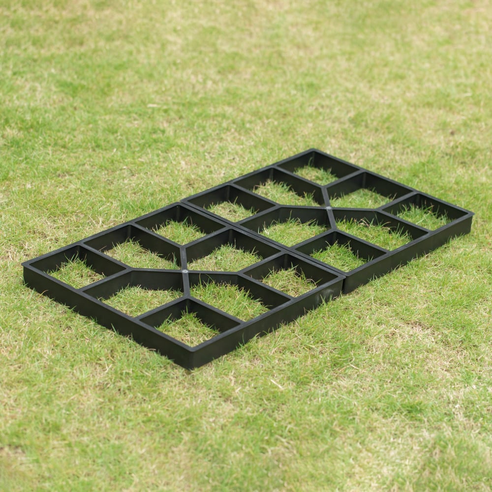 Pavement Mold Stepping Stone Pathway Maker 16x16 Durable Plastic 2 Pack Image 9