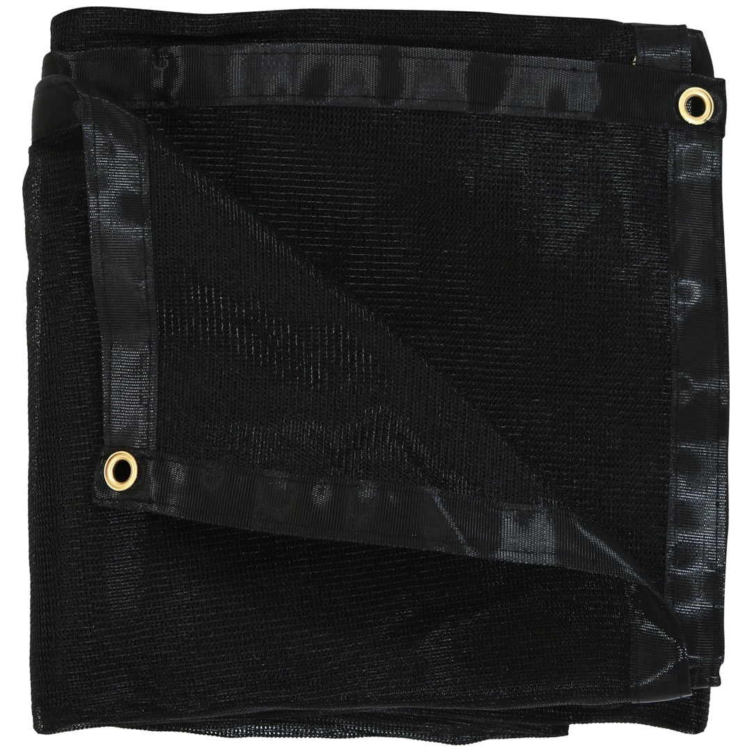 Sunnydaze Polyethylene Mesh Tarp - Black - 12 ft x 20 ft Image 1