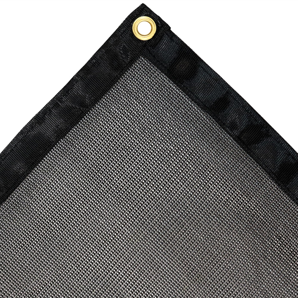 Sunnydaze Polyethylene Mesh Tarp - Black - 12 ft x 20 ft - Set of 2 Image 2