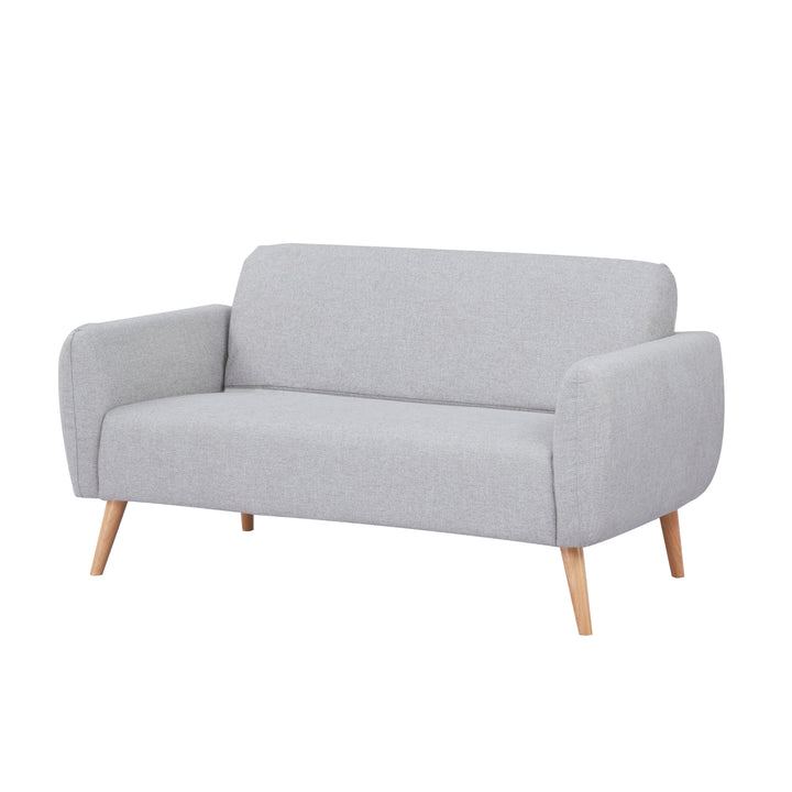 Linda Loveseat Sofa: Modern Design, Easy Assembly, Soft Faux Linen Upholstery  Perfect for Small Spaces. Image 3