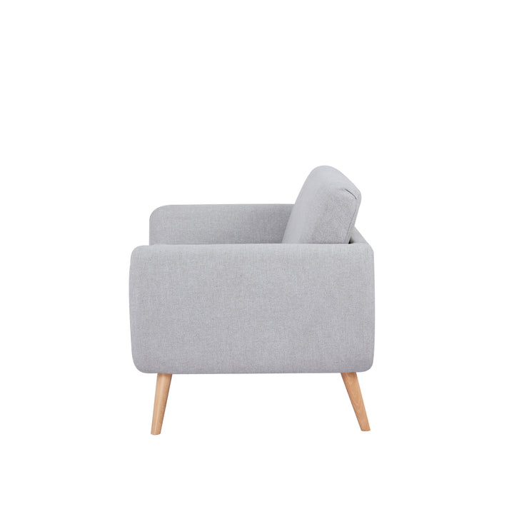 Linda Loveseat Sofa: Modern Design, Easy Assembly, Soft Faux Linen Upholstery  Perfect for Small Spaces. Image 4