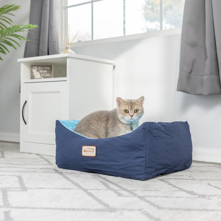 Armarkat C09 Blue Pet Bed for Cats and Small Dogs Waterproof Machine Washable Image 8