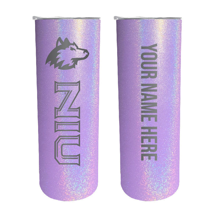 Northern Illinois Huskies Etched Custom NCAA Skinny Tumbler - 20oz Personalized Stainless Steel Insulated Mug Image 5