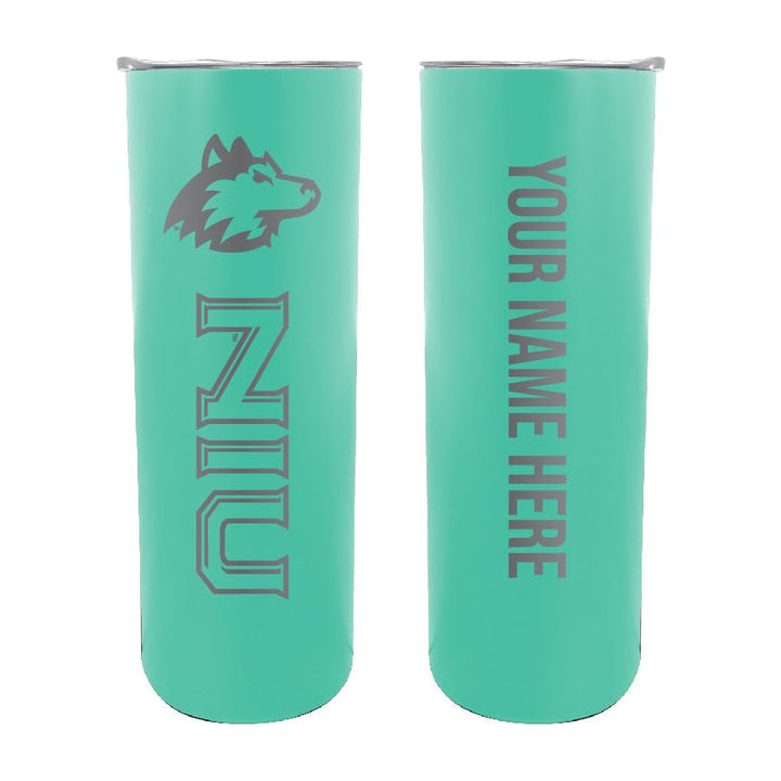 Northern Illinois Huskies Etched Custom NCAA Skinny Tumbler - 20oz Personalized Stainless Steel Insulated Mug Image 6