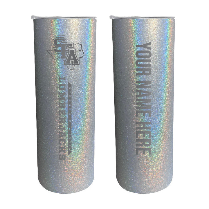 Stephen F. Austin State University Etched Custom NCAA Skinny Tumbler - 20oz Personalized Stainless Steel Insulated Mug Image 4