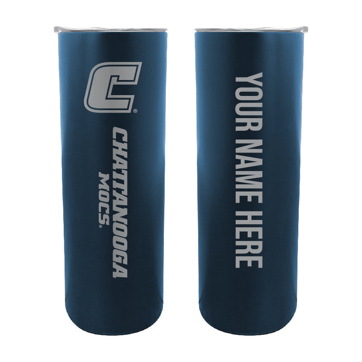 University of Tennessee at Chattanooga Etched Custom NCAA Skinny Tumbler - 20oz Personalized Stainless Steel Insulated Image 2