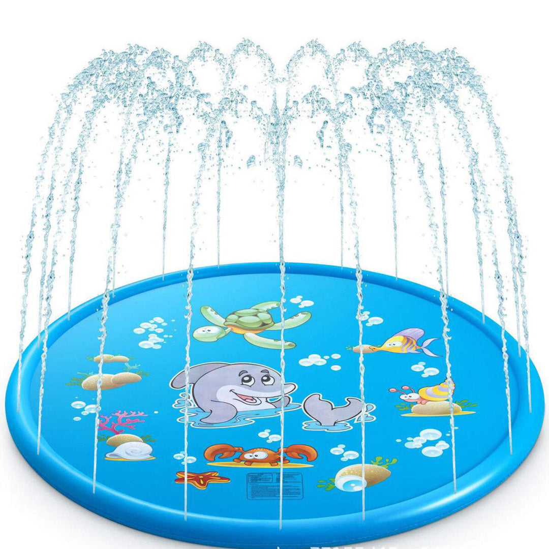 100CM Outdoor Inflatable Water Splash Play Pool Playing Sprinkler Mat Yard Family Funny Kids Toys Image 1