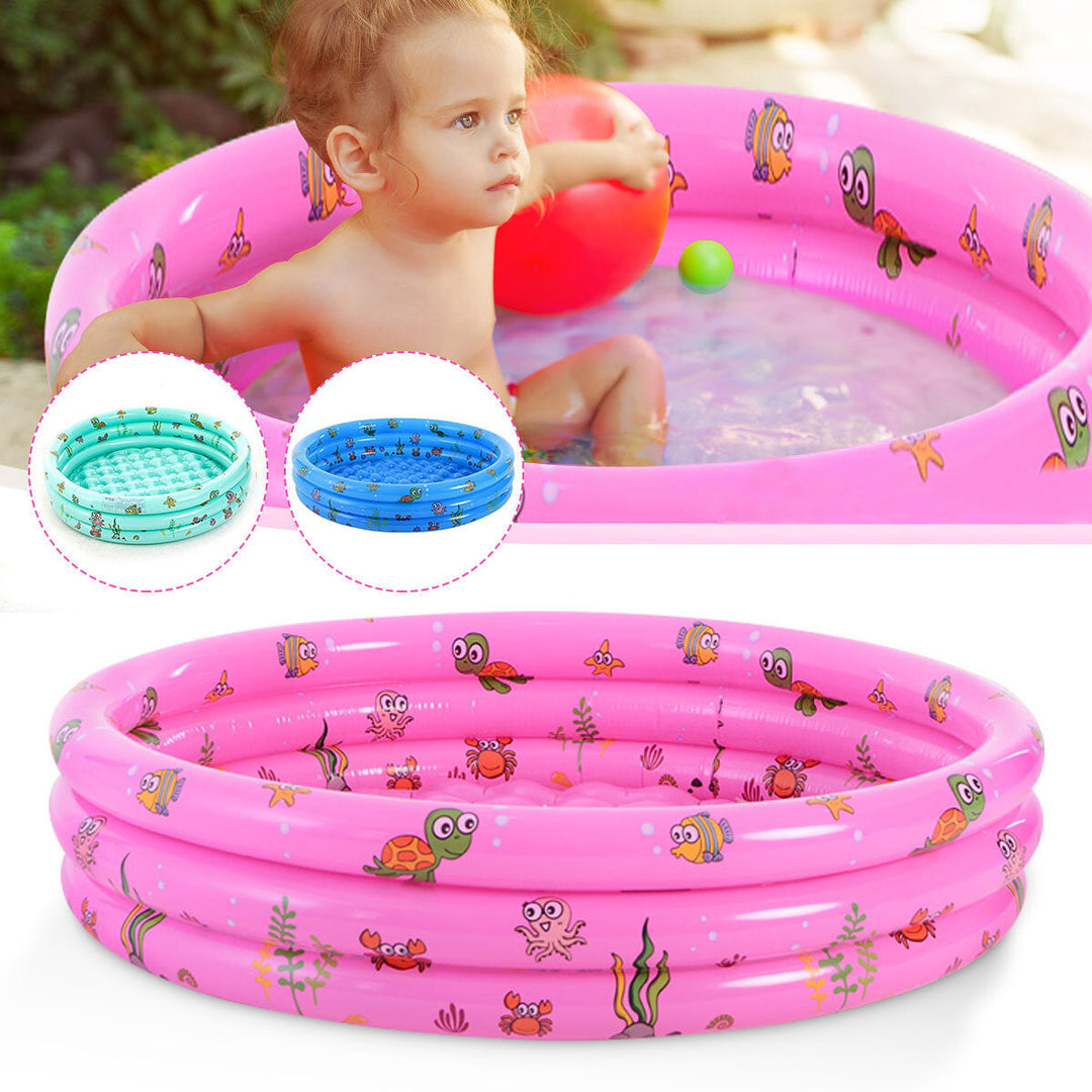 100cm Inflatable Swimming Pool Kids Bathing Ocean Ball Pit Pool Home Garden Patio Image 5