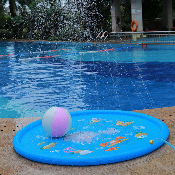 100CM Outdoor Inflatable Water Splash Play Pool Playing Sprinkler Mat Yard Family Funny Kids Toys Image 6