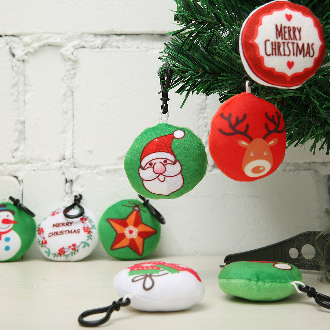 25 Pcs Christmas Mini Plush Key-chains Christmas Decoration Kids Party Supplies Favors Image 3