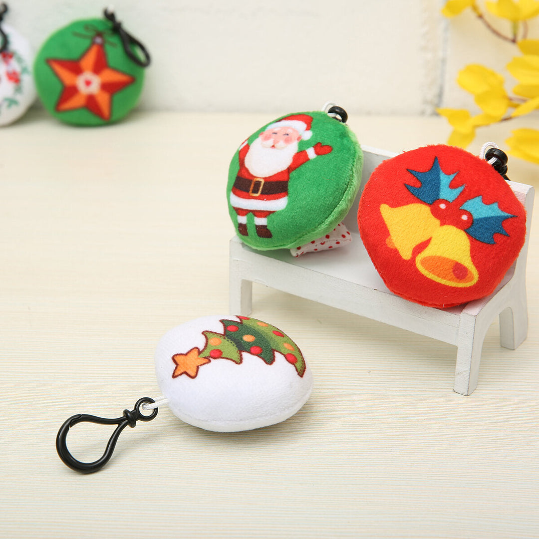 25 Pcs Christmas Mini Plush Key-chains Christmas Decoration Kids Party Supplies Favors Image 5