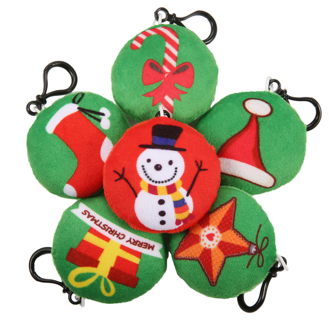 25 Pcs Christmas Mini Plush Key-chains Christmas Decoration Kids Party Supplies Favors Image 7