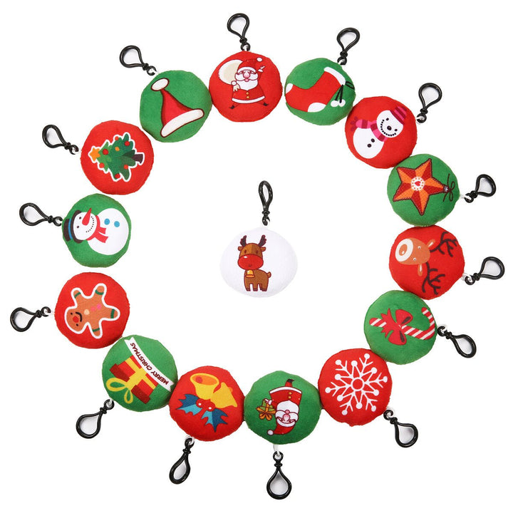 25 Pcs Christmas Mini Plush Key-chains Christmas Decoration Kids Party Supplies Favors Image 8