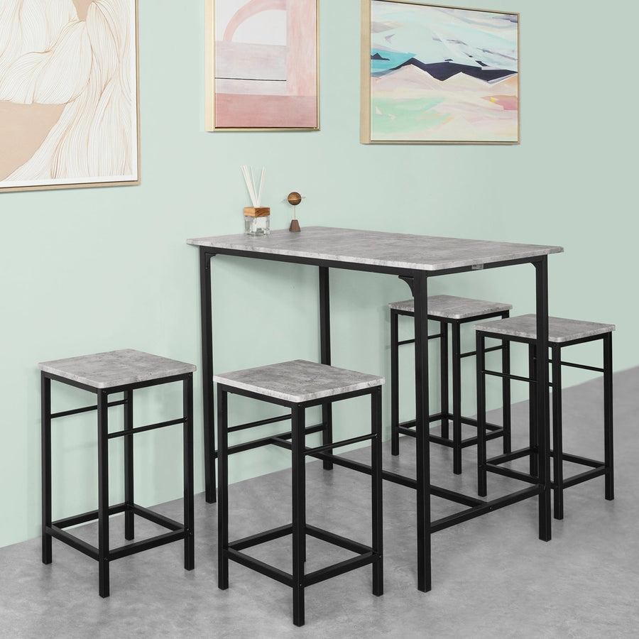 Haotian OGT11-HG, Bar Set-1 Bar Table And 4 Stools, Home Kitchen Furniture Dining Set Image 1