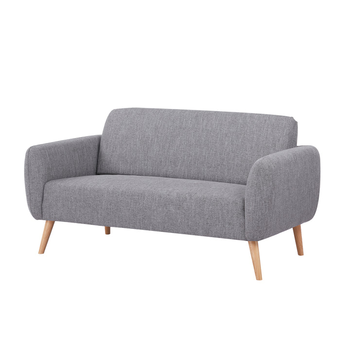 Linda Loveseat Sofa: Modern Design, Easy Assembly, Soft Faux Linen Upholstery  Perfect for Small Spaces. Image 7