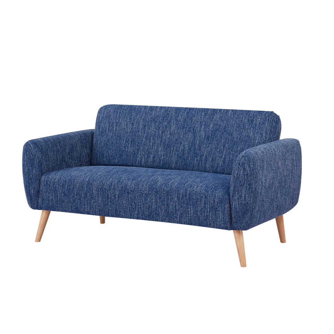 Linda Loveseat Sofa: Modern Design, Easy Assembly, Soft Faux Linen Upholstery  Perfect for Small Spaces. Image 9