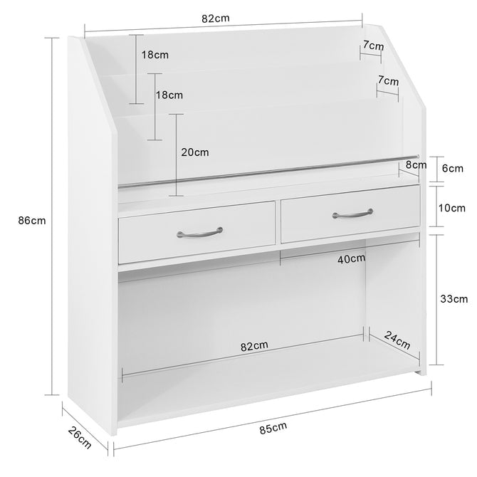 Haotian KMB39-W, Children Kids Bookcase Book Shelf Storage Display Rack Organizer Holder Image 2