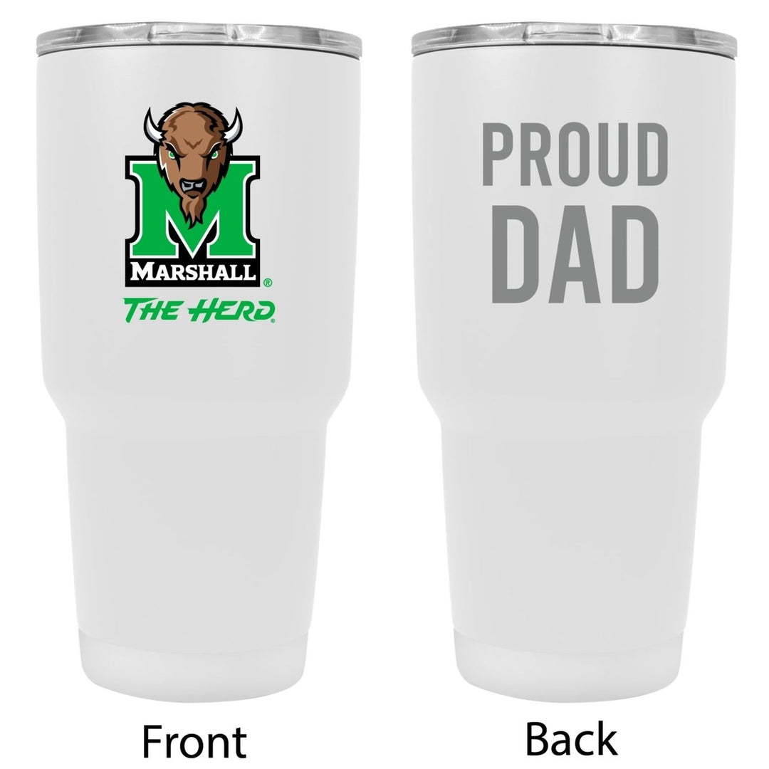 Marshall Thundering Herd 24oz Proud Dad Insulated Stainless Steel Tumbler Image 1