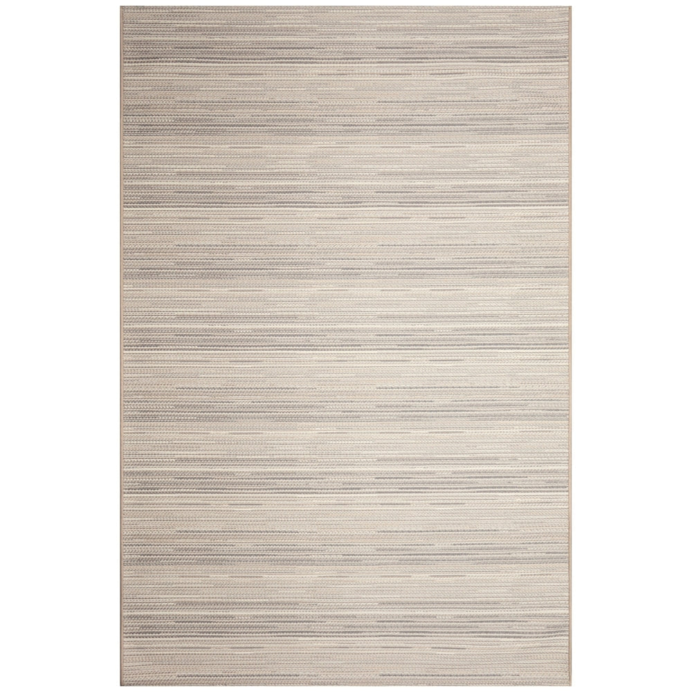 Liora Manne Miranda Tweed Stripe Indoor Outdoor Area Rug Silver/Brown Image 2