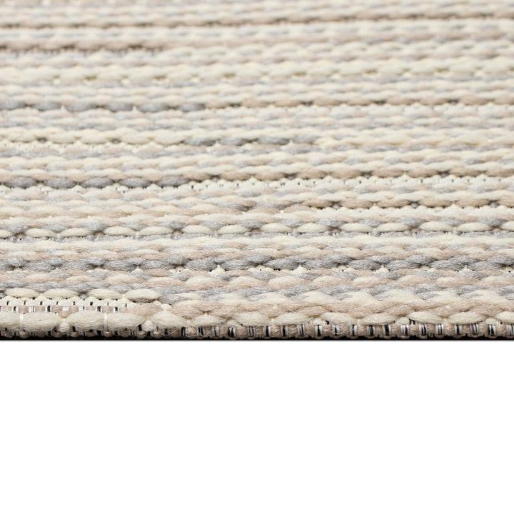 Liora Manne Miranda Tweed Stripe Indoor Outdoor Area Rug Silver/Brown Image 8