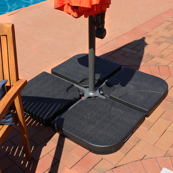 Sunnydaze Sand or Water Square Cantilever Offset Patio Umbrella Base Plates Image 2