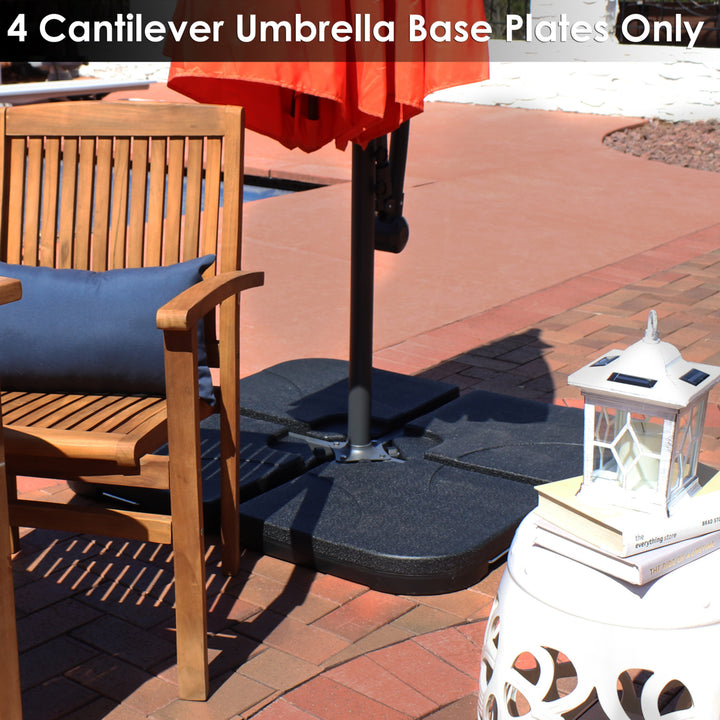 Sunnydaze Sand or Water Square Cantilever Offset Patio Umbrella Base Plates Image 8