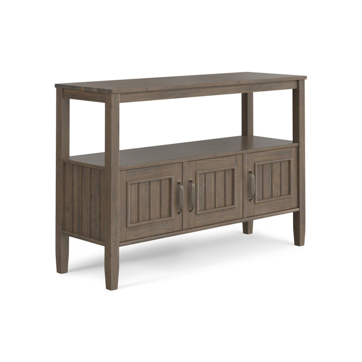 Lev Console Table with Open Shelves and Storage Doors for Living Room Entryway Image 1