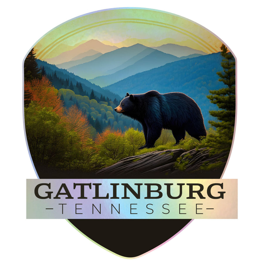 Gatlinburg Tennessee Holographic Charm Durable Vinyl Decal Sticker B Image 1