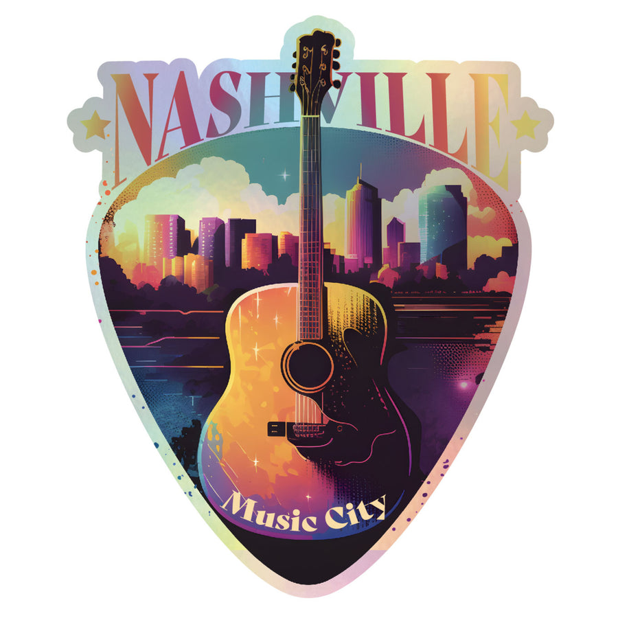 Nashville Tennessee Holographic Charm Durable Vinyl Decal Sticker A Image 1