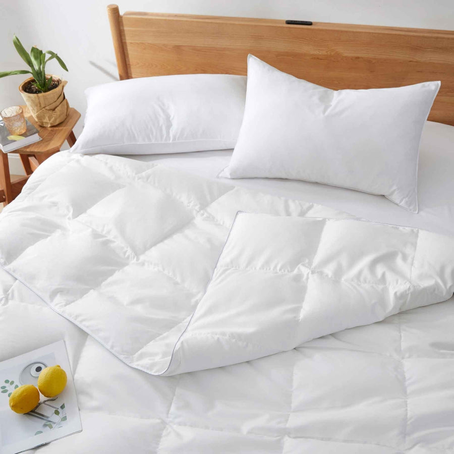 Lightweight Goose Feather and Down Comforter- Hotel Collection for Hot Sleepers Image 1