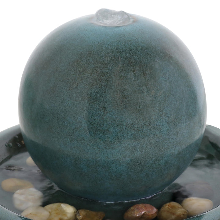 Sunnydaze Ceramic Indoor Water Fountain with Orb - 7 in Image 5