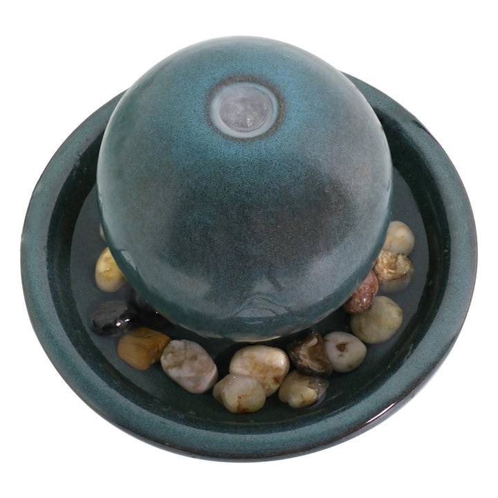 Sunnydaze Ceramic Indoor Water Fountain with Orb - 7 in Image 8