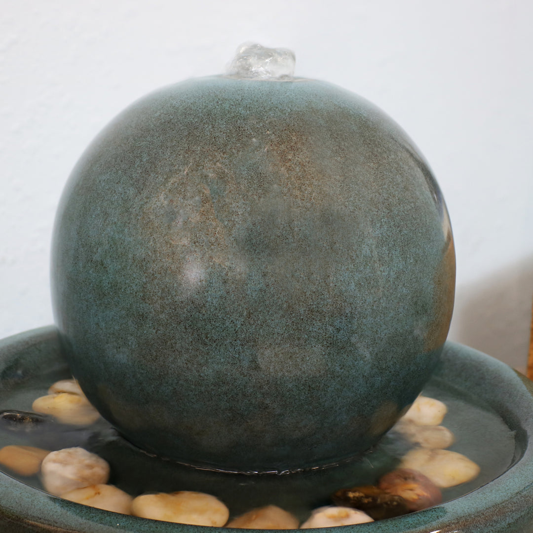 Sunnydaze Ceramic Indoor Water Fountain with Orb - 7 in Image 10