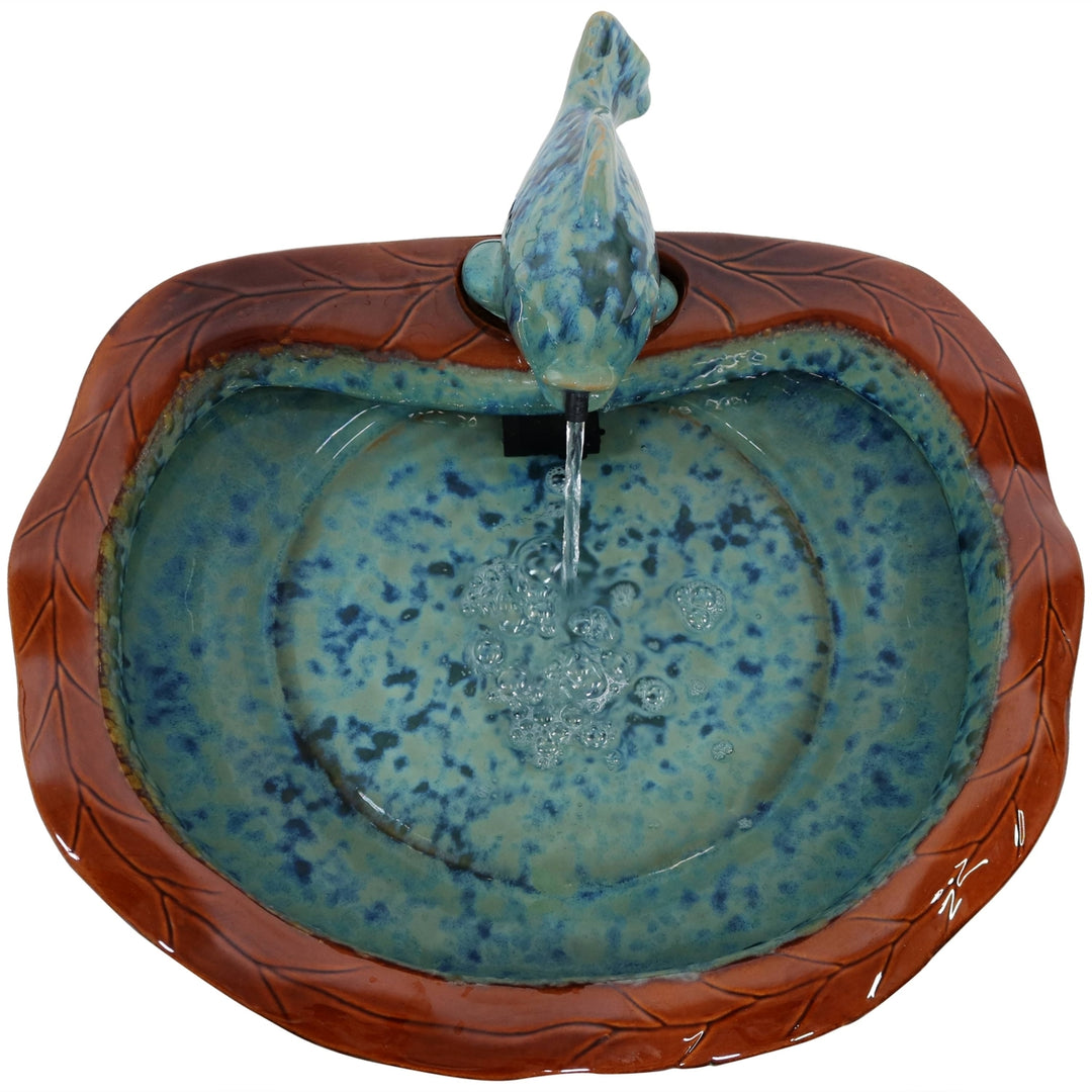 Sunnydaze Fish Glazed Ceramic Outdoor Water Fountain Image 7