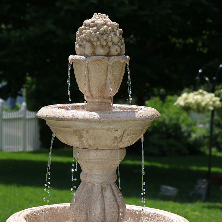 Sunnydaze Cornucopia Polyresin Outdoor 3-Tier Water Fountain Image 9