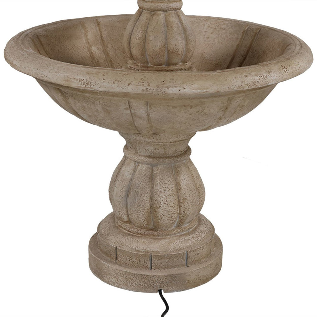 Sunnydaze Cornucopia Polyresin Outdoor 3-Tier Water Fountain Image 11